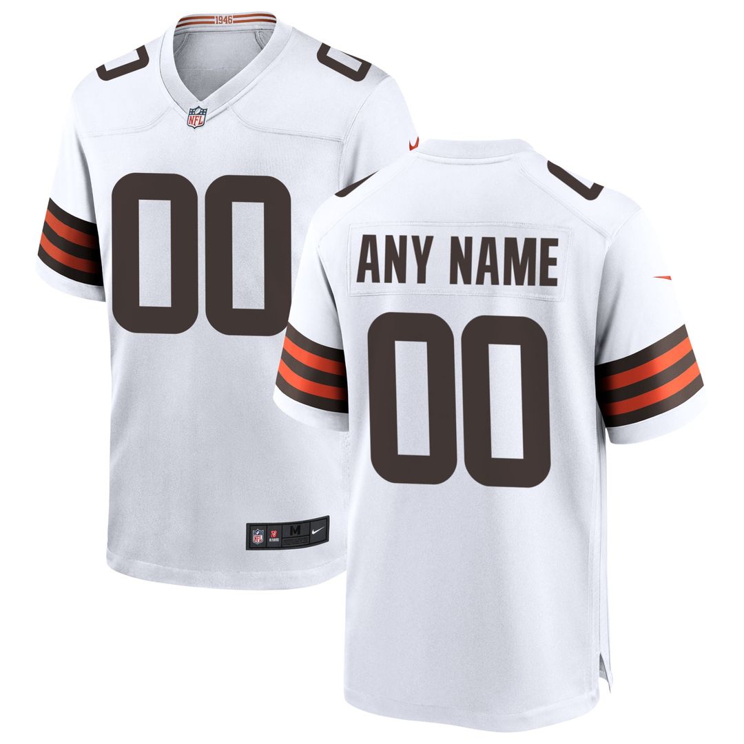 Cleveland Browns Nike White Custom Game Jersey product image 4, provided for visual reference and product detail review
