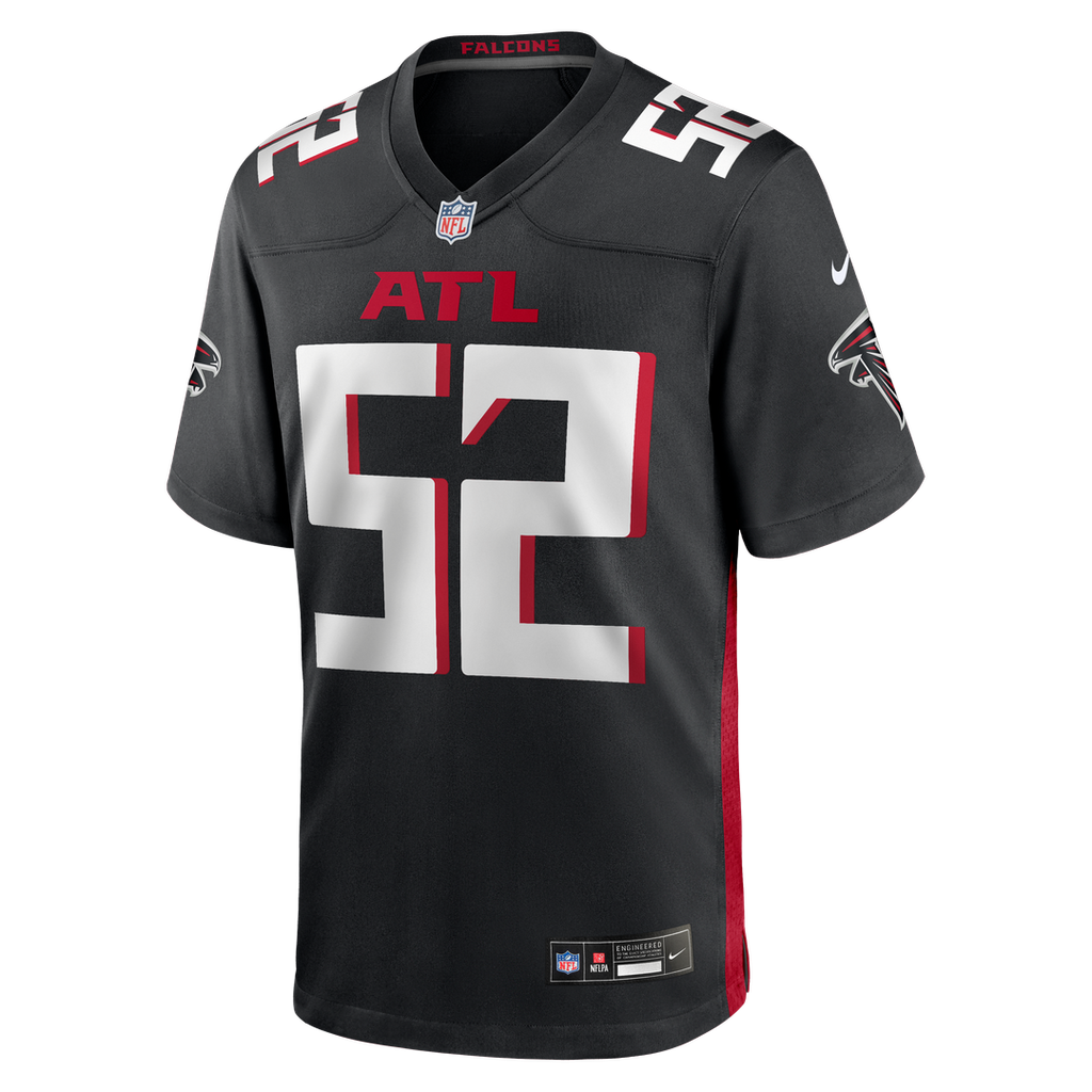 Atlanta Falcons Jovaughn Gwyn Nike Black Team Game Jersey product image 2, provided for visual reference and product detail