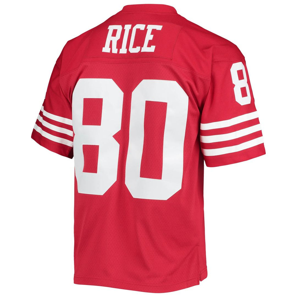 San Francisco 49ers Jerry Rice Mitchell & Ness Scarlet Legacy Replica Jersey product image 6, provided for visual reference