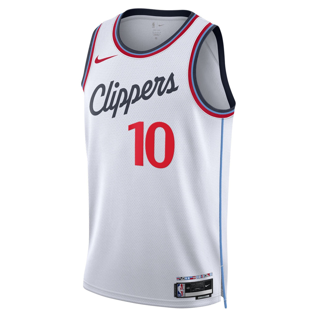 Los Angeles Clippers Nike Association Edition Swingman Jersey - White - Darius Garland - Unisex product image 3, provided