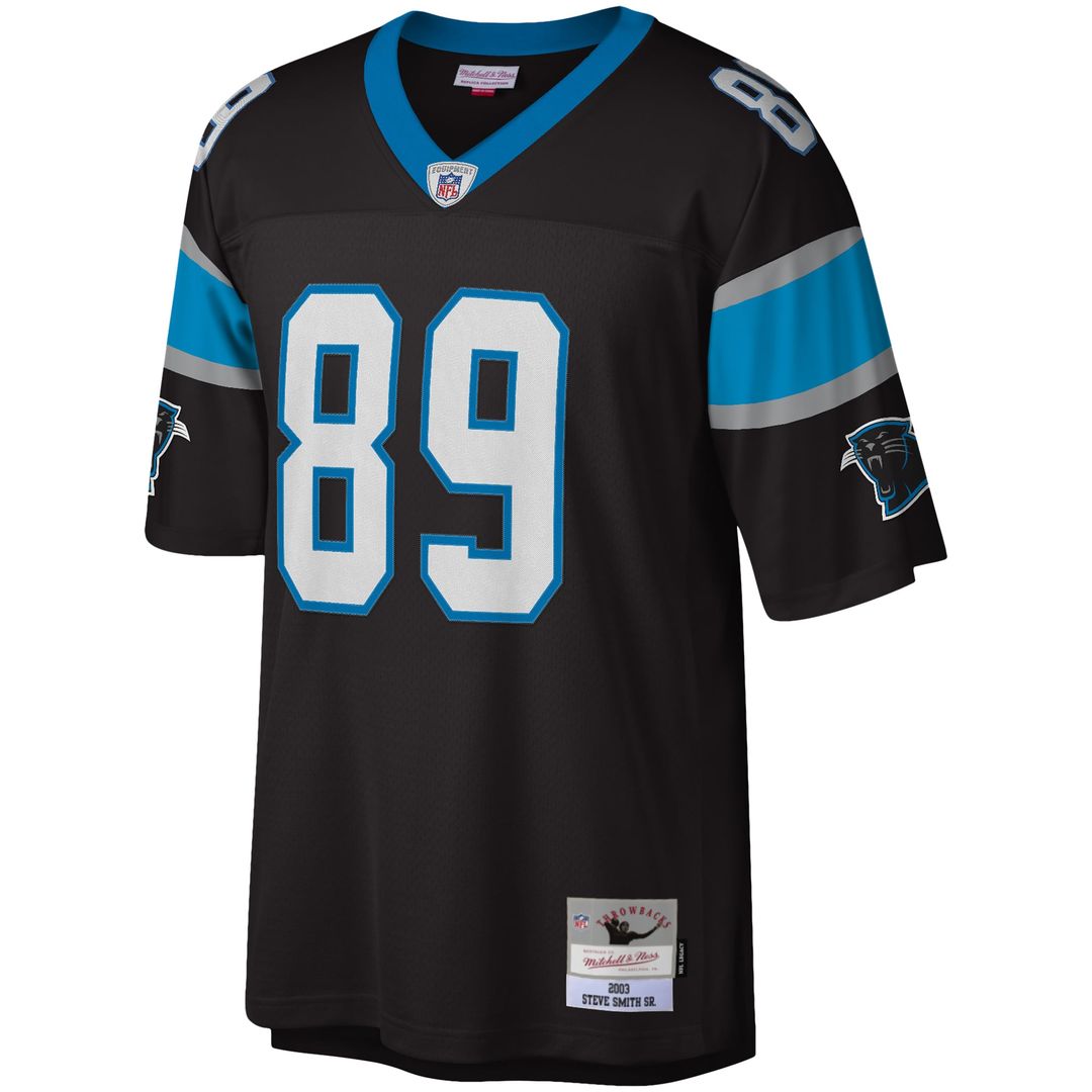 Carolina Panthers Steve Smith Mitchell & Ness Black Legacy Replica Jersey product image 2, provided for visual reference and