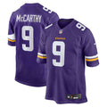Minnesota Vikings J.J. McCarthy Nike Purple Player Game Jersey product image 1, provided for visual reference and product