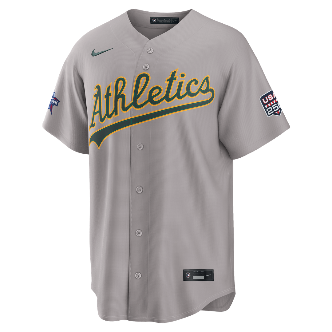 2026 All-Star Game Athletics Shea Langeliers Nike Gray Replica Jersey product image 2, provided for visual reference and