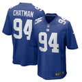 New York Giants Elijah Chatman Nike Royal Team Game Jersey product image 1, provided for visual reference and product detail