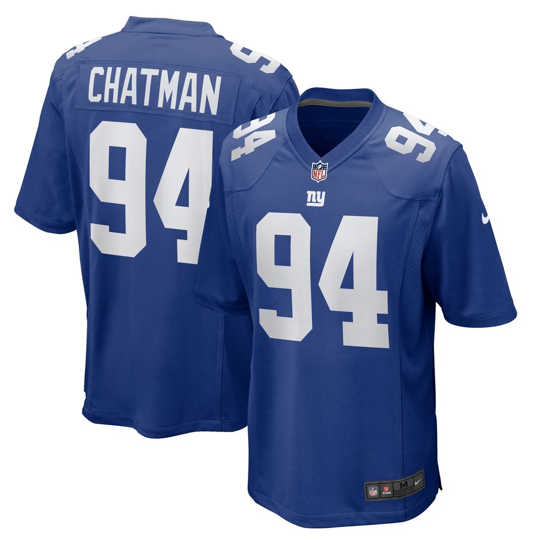 New York Giants Elijah Chatman Nike Royal Team Game Jersey product image 1, provided for visual reference and product detail