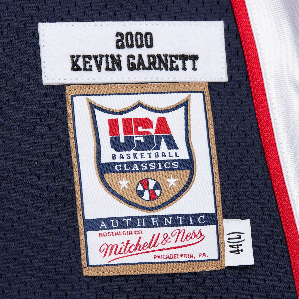 Team USA Mitchell & Ness Authentic Jersey Kevin Garnett 2000 product image 7, provided for visual reference and product