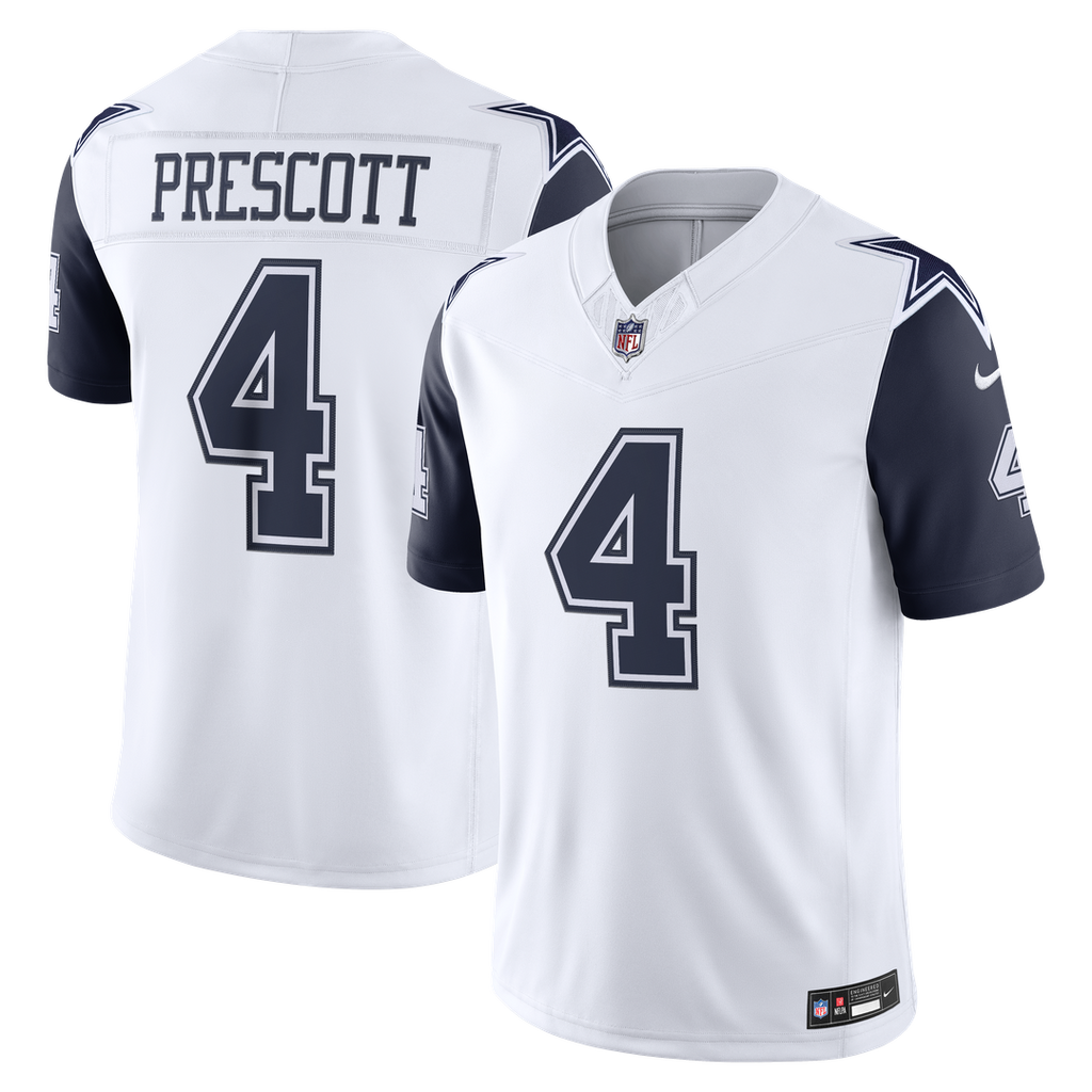 Dallas Cowboys Dak Prescott Nike White Alternate Vapor F.U.S.E. Stitched Limited Jersey product image 4, provided for visual