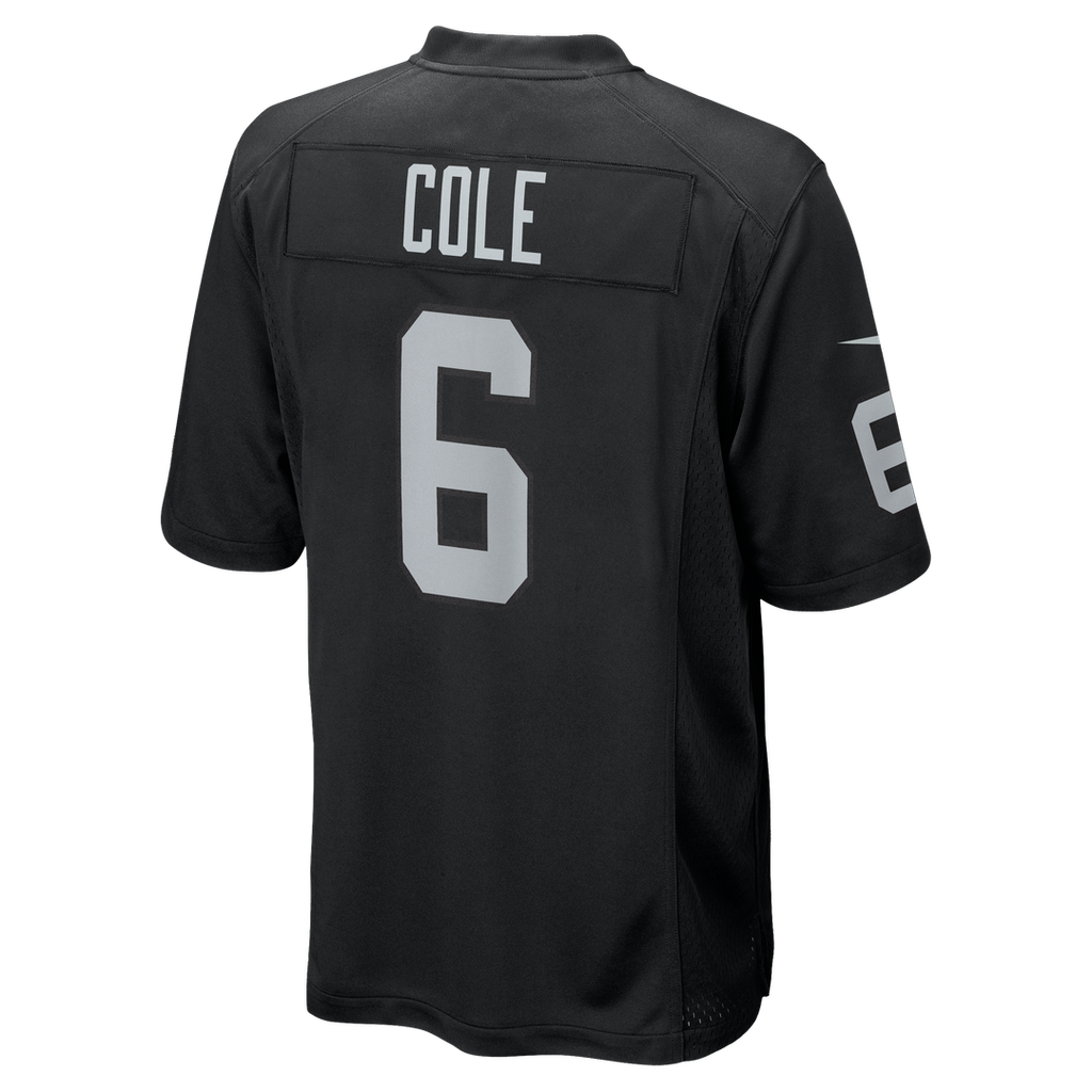 Las Vegas Raiders AJ Cole Nike Black Game Jersey product image 3, provided for visual reference and product detail review