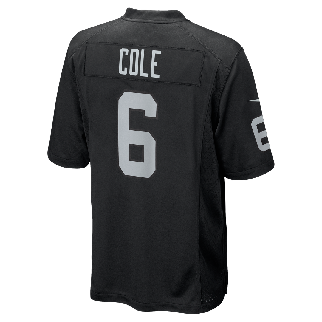 Las Vegas Raiders AJ Cole Nike Black Game Jersey product image 3, provided for visual reference and product detail review