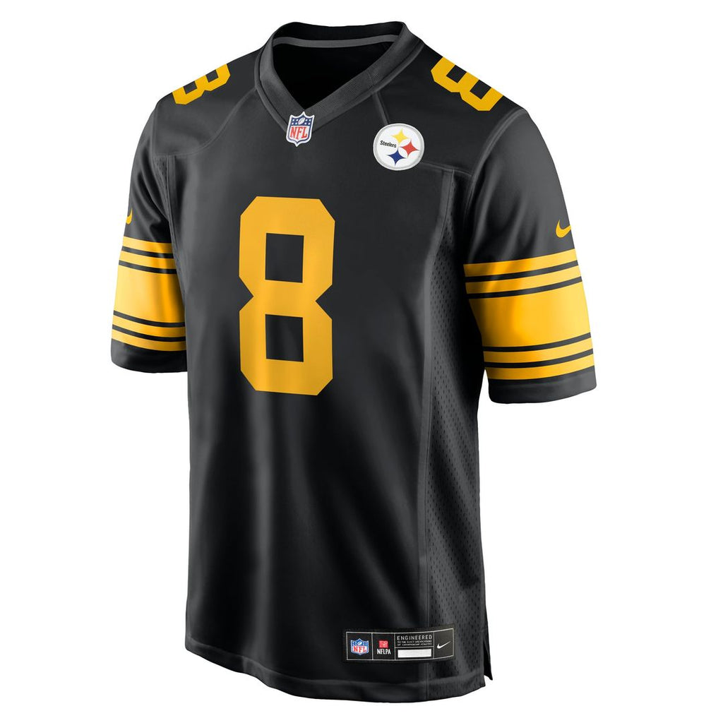 Pittsburgh Steelers Aaron Rodgers Nike Black Alternate Game Jersey product image 2, provided for visual reference and