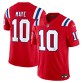 New England Patriots Drake Maye Nike Red Alternate Vapor F.U.S.E. Stitched Limited Jersey product image 1, provided for