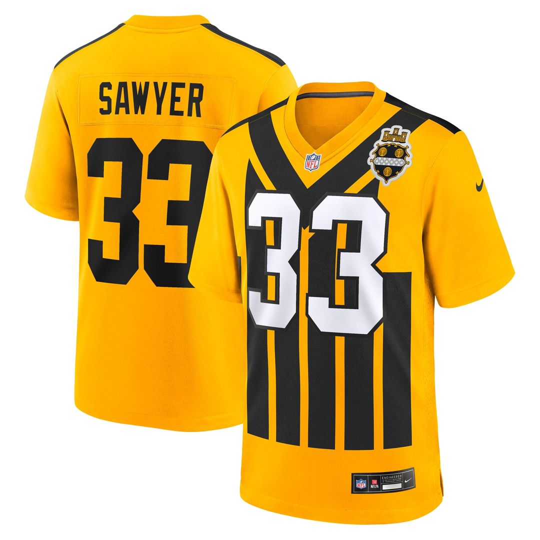 Pittsburgh Steelers Jack Sawyer Nike Black Team Game Jersey product image 13, provided for visual reference and product