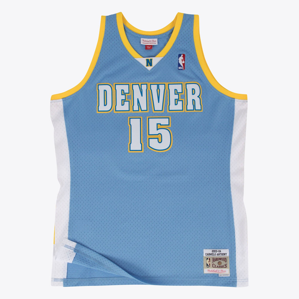 Denver Nuggets Carmelo Anthony 2003-04 Hardwood Classics Road Swingman Jersey By Mitchell & Ness - Blue product image 3,