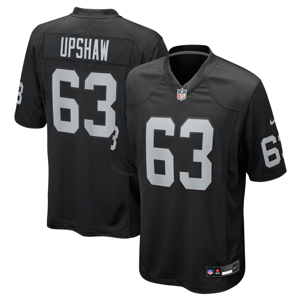 Las Vegas Raiders Gene Upshaw Nike Black Game Retired Player Jersey product image 1, provided for visual reference and