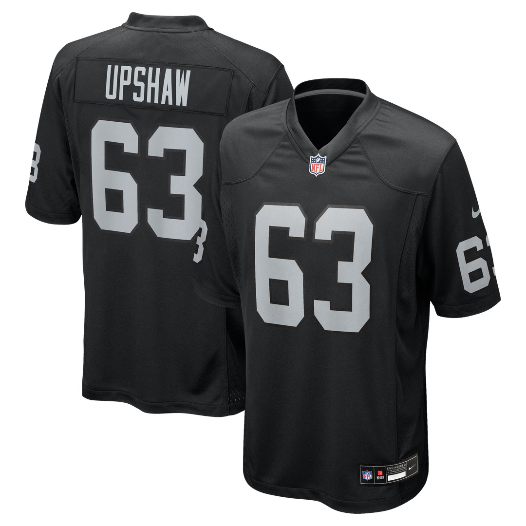 Las Vegas Raiders Gene Upshaw Nike Black Game Retired Player Jersey product image 1, provided for visual reference and