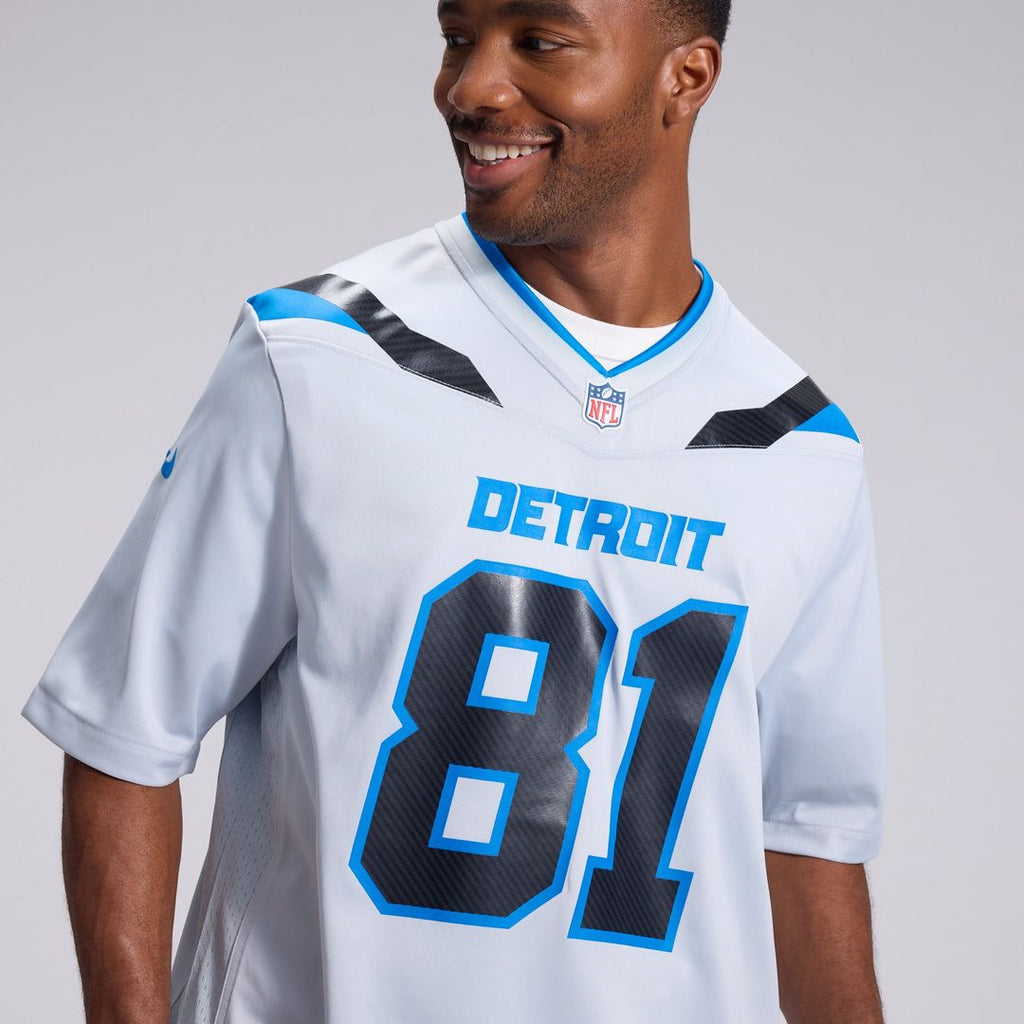Detroit Lions Calvin Johnson Nike Silver 2026 Rivalries Collection Game Jersey product image 9, provided for visual