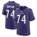 Baltimore Ravens John Simpson Nike Purple Team Game Jersey product image 1, provided for visual reference and product detail