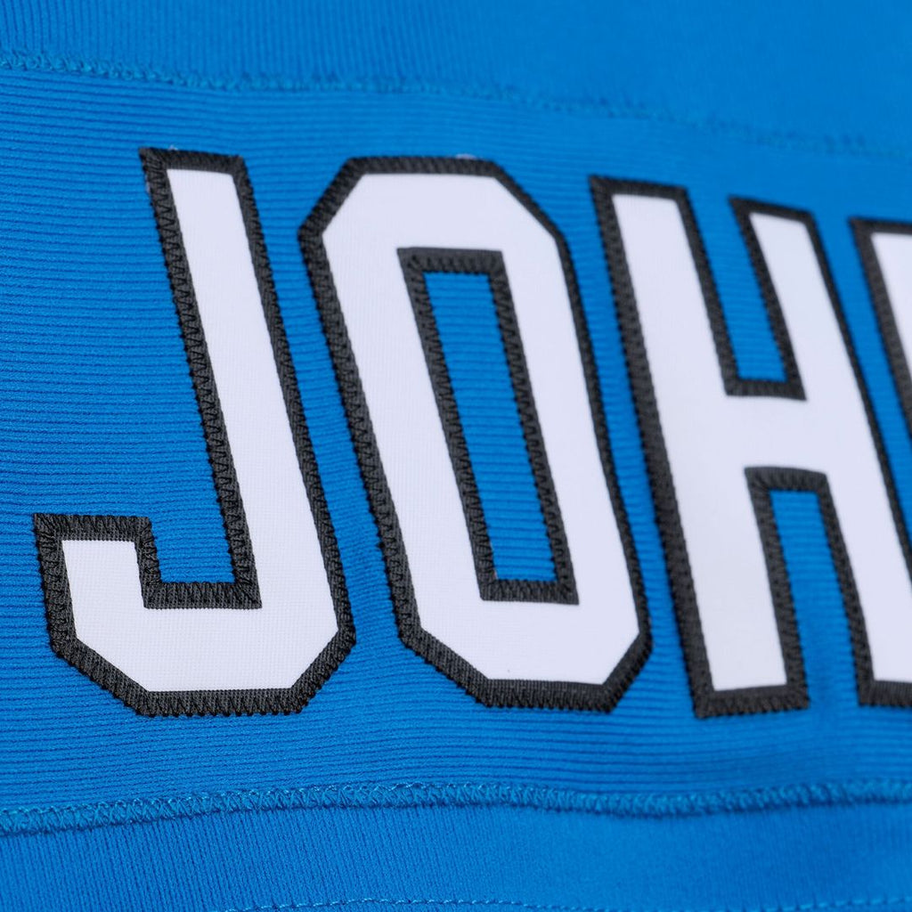 Detroit Lions Calvin Johnson Mitchell & Ness Blue 2007 Legacy Replica Jersey product image 7, provided for visual reference
