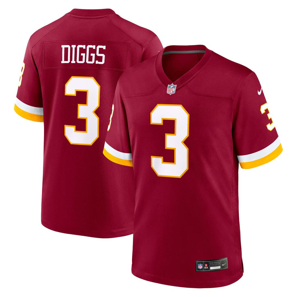Washington Commanders Stefon Diggs Nike Burgundy Game Jersey product image 1, provided for visual reference and product