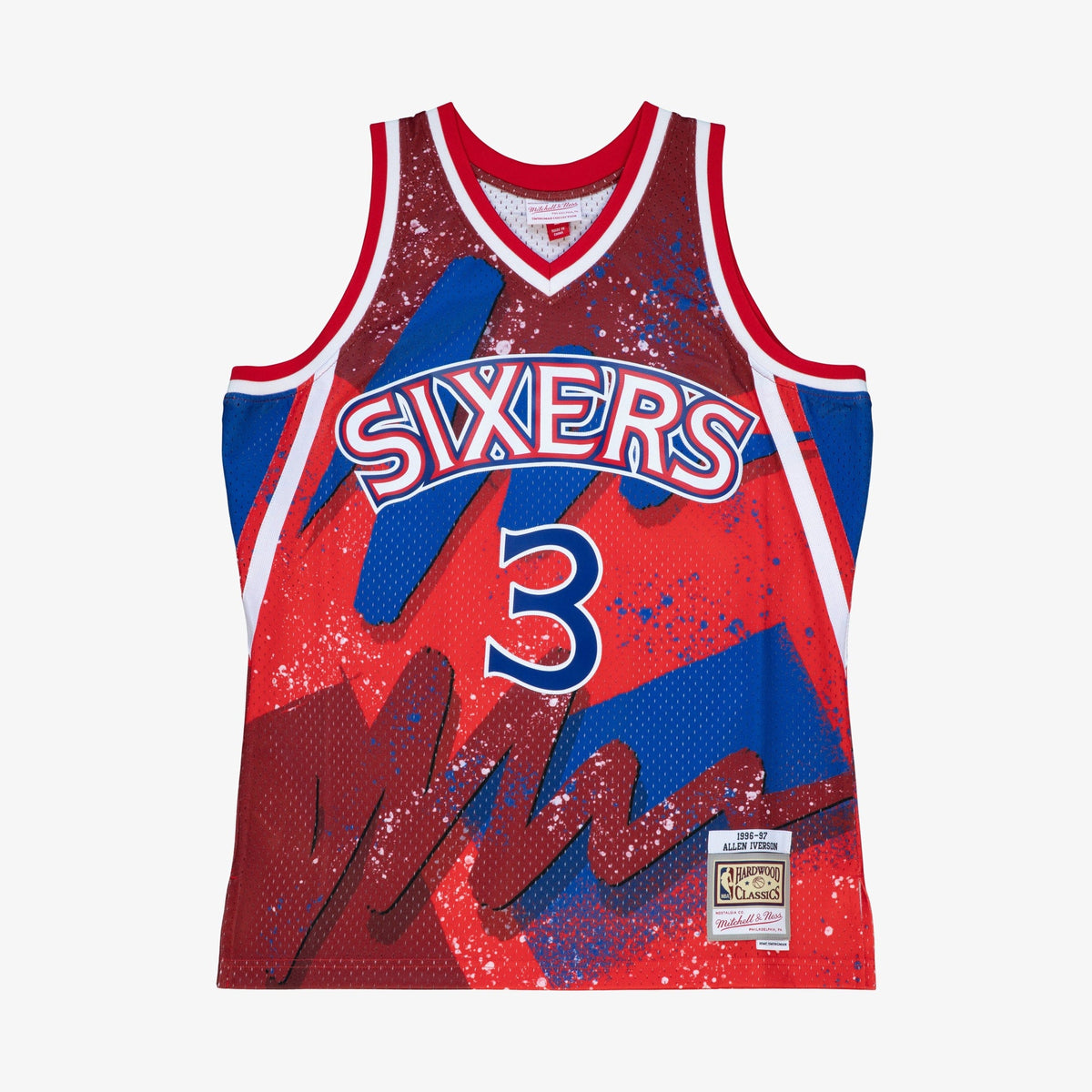 Philadelphia 76ers Mitchell & Ness Allen Iverson 1996 Hyper Hoops Swingman Jersey - Scarlet product image 3, provided for