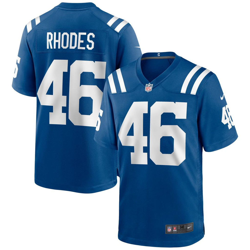 Indianapolis Colts Luke Rhodes Nike Royal Game Jersey product image 1, provided for visual reference and product detail