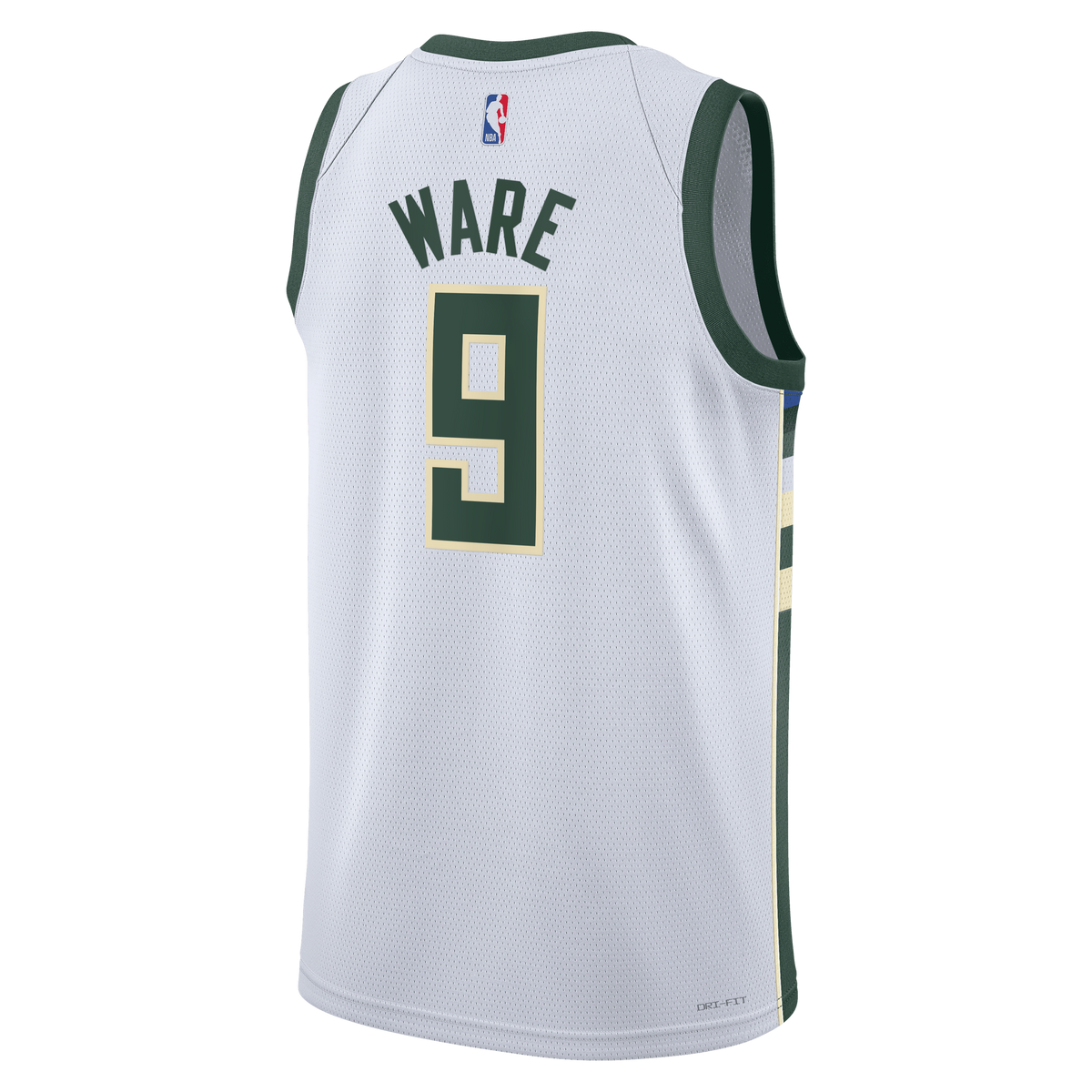 Milwaukee Bucks Nike Association Edition Swingman Jersey - White - Kel'el Ware - Unisex product image 4, provided for visual