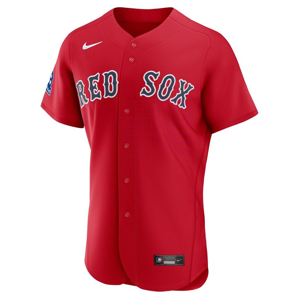 Boston Red Sox Nike Red Alternate Sponsor Patch Authentic Jersey product image 2, provided for visual reference and product