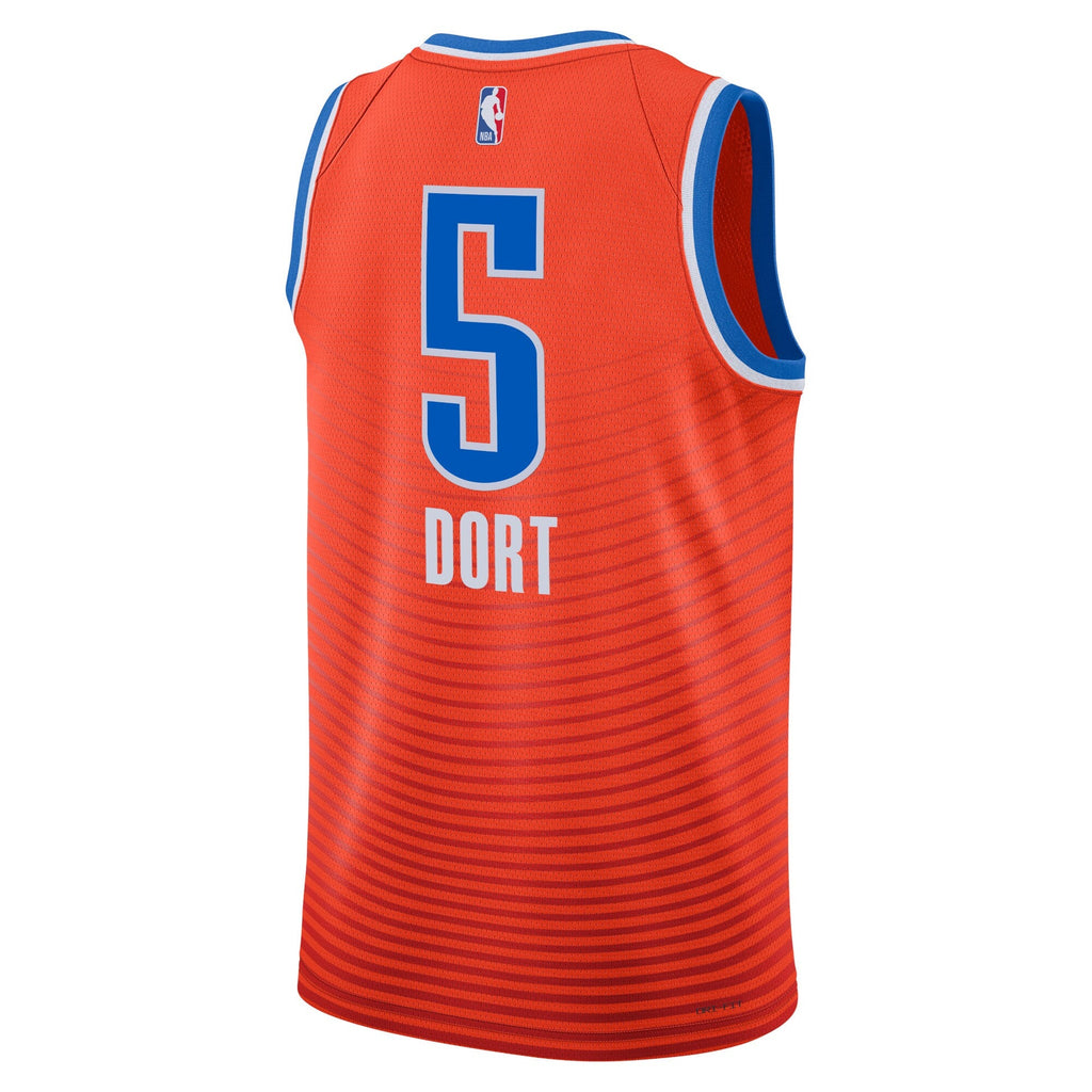 Oklahoma City Thunder Jordan Statement Edition Swingman Jersey - Orange - Luguentz Dort - Unisex product image 3, provided