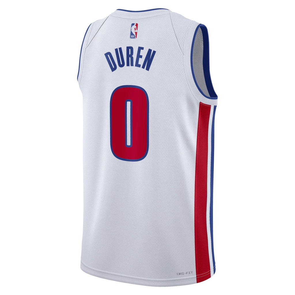 Detroit Pistons Nike Association Edition Swingman Jersey - White - Jalen Duren - Unisex product image 3, provided for visual