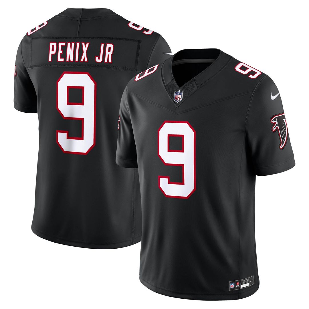Atlanta Falcons Michael Penix Jr. Nike Black Alternate Throwback Vapor F.U.S.E. Stitched Limited Jersey product image 4,