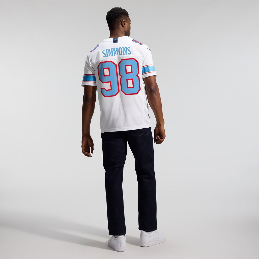Tennessee Titans Jeffery Simmons Nike White Vapor F.U.S.E. Stitched Limited Jersey product image 20, provided for visual