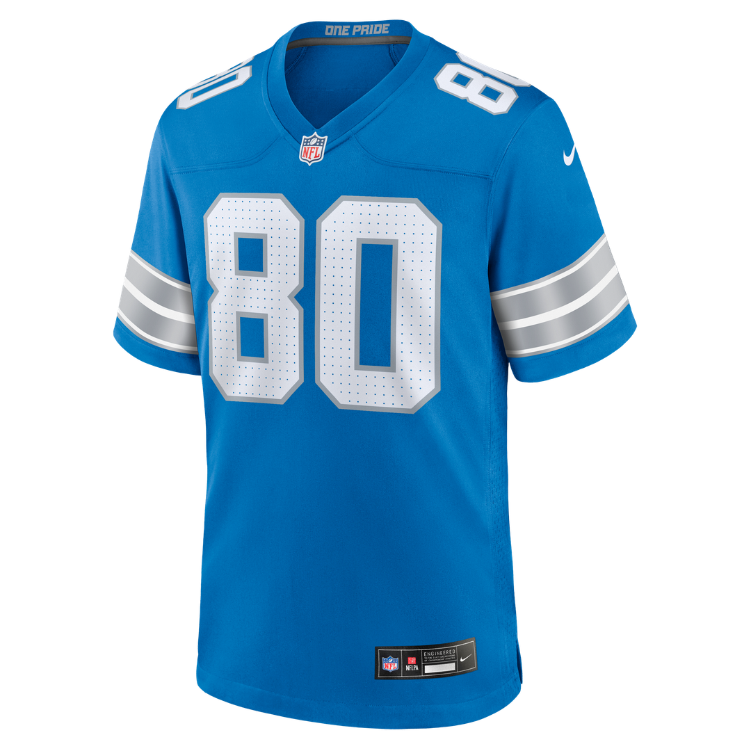 Detroit Lions Malik Cunningham Nike Blue Team Game Jersey product image 2, provided for visual reference and product detail