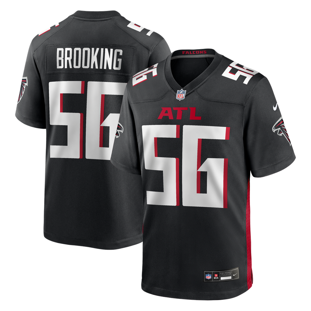 Atlanta Falcons Keith Brooking Nike Black Game Retired Player Jersey product image 1, provided for visual reference and