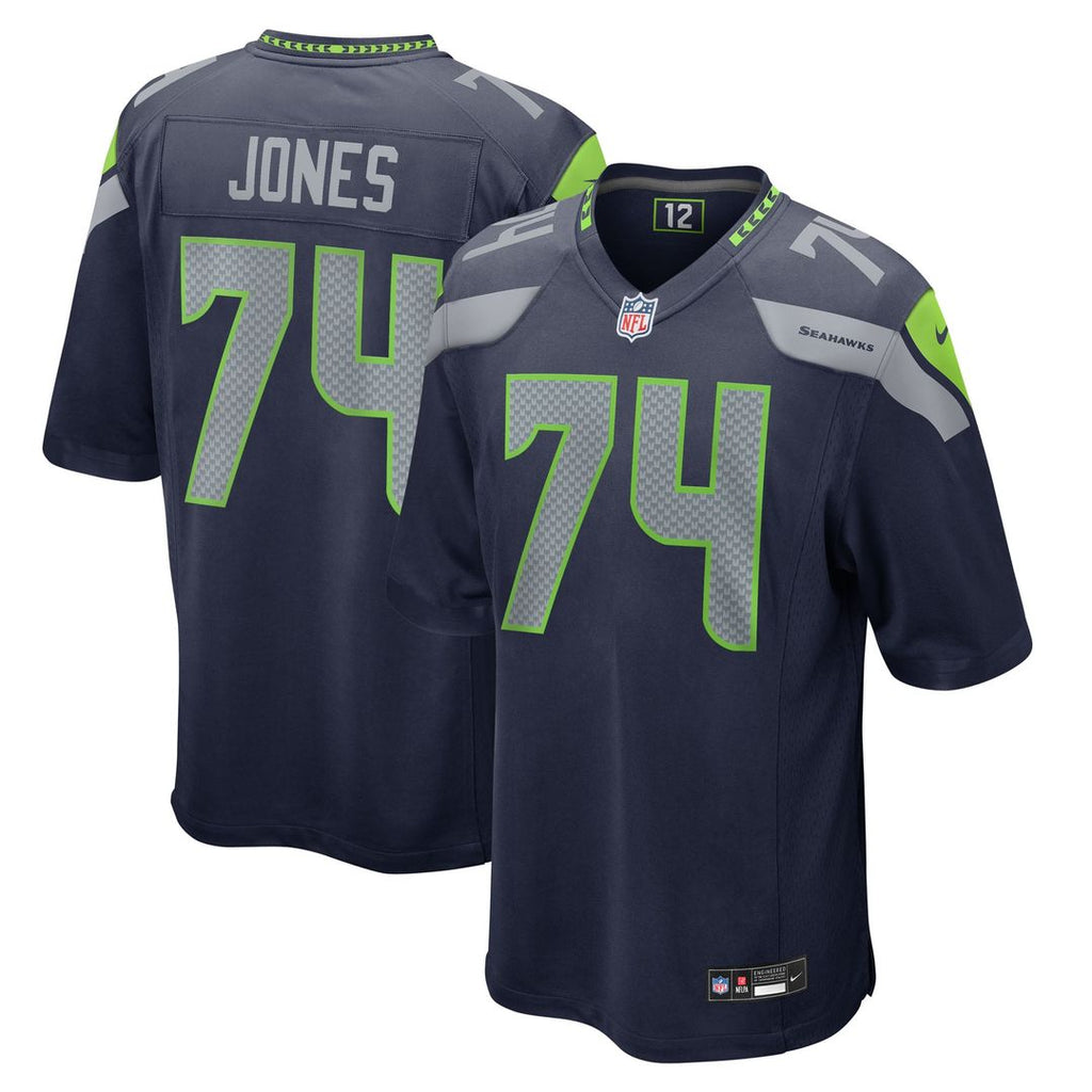 Seattle Seahawks Josh Jones Nike College Navy Team Game Jersey product image 1, provided for visual reference and product