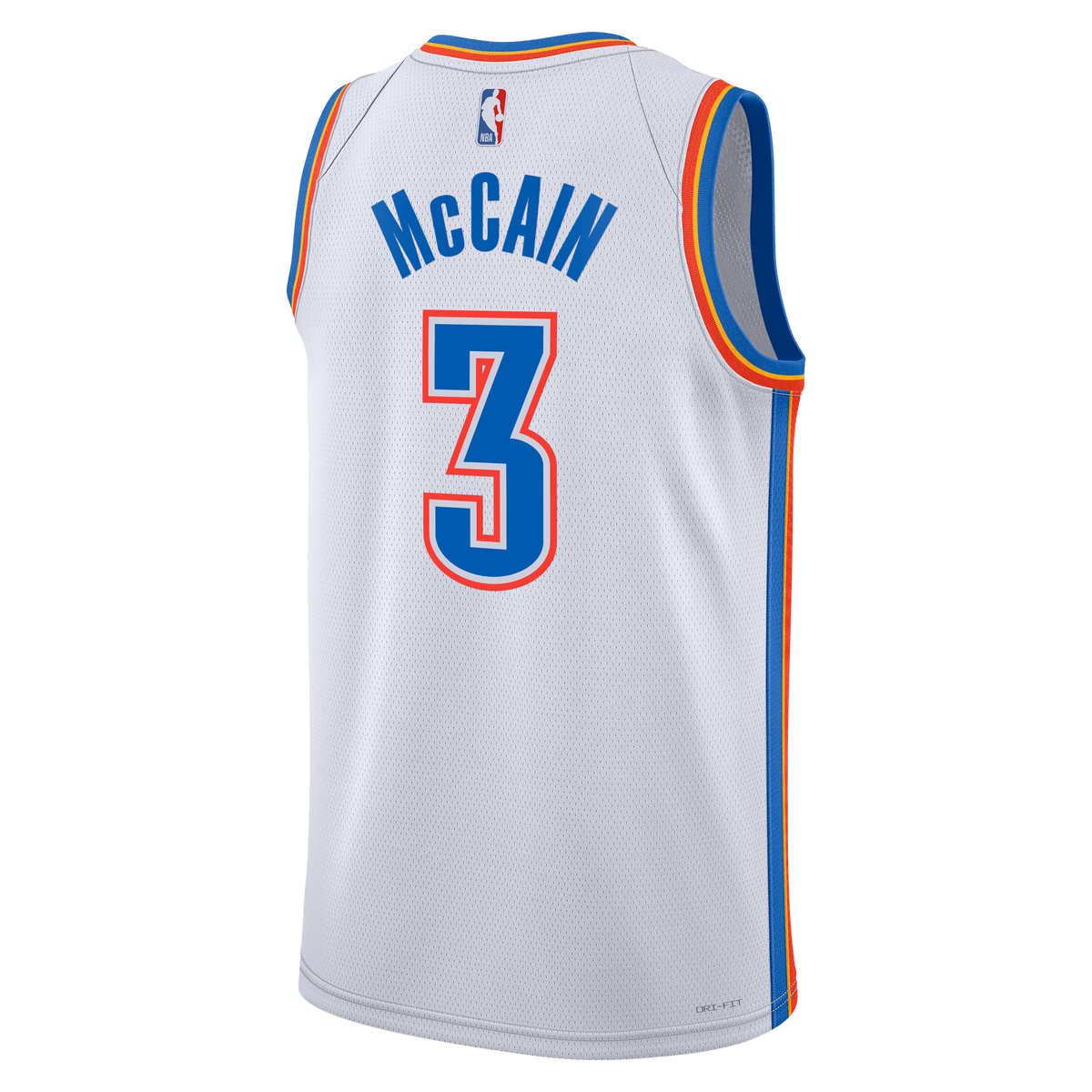 Oklahoma City Thunder Nike Association Edition Swingman Jersey - White - Jared McCain - Unisex product image 4, provided for