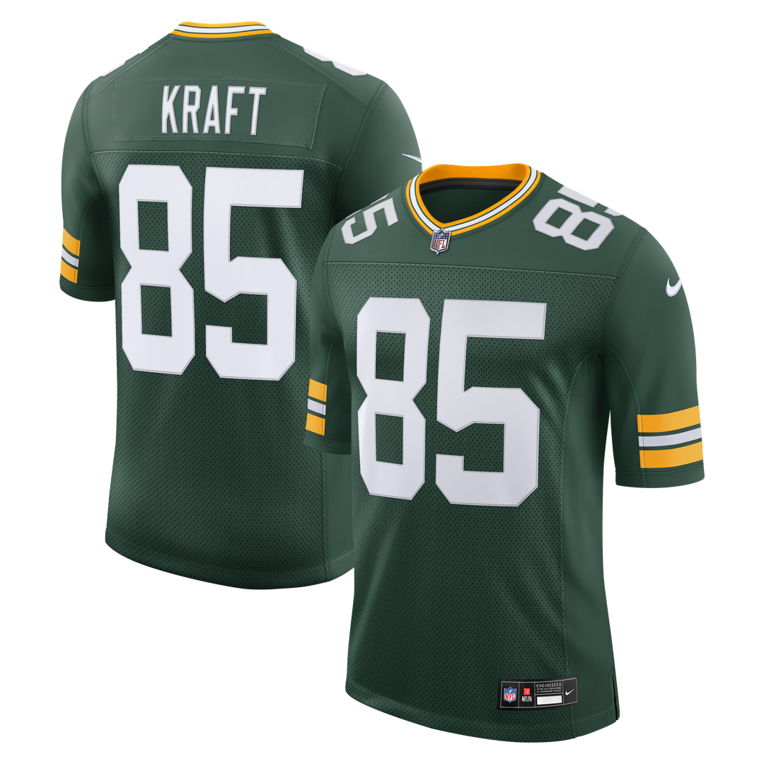 Green Bay Packers Tucker Kraft Nike Green Vapor Untouchable Stitched Limited Jersey product image 1, provided for visual