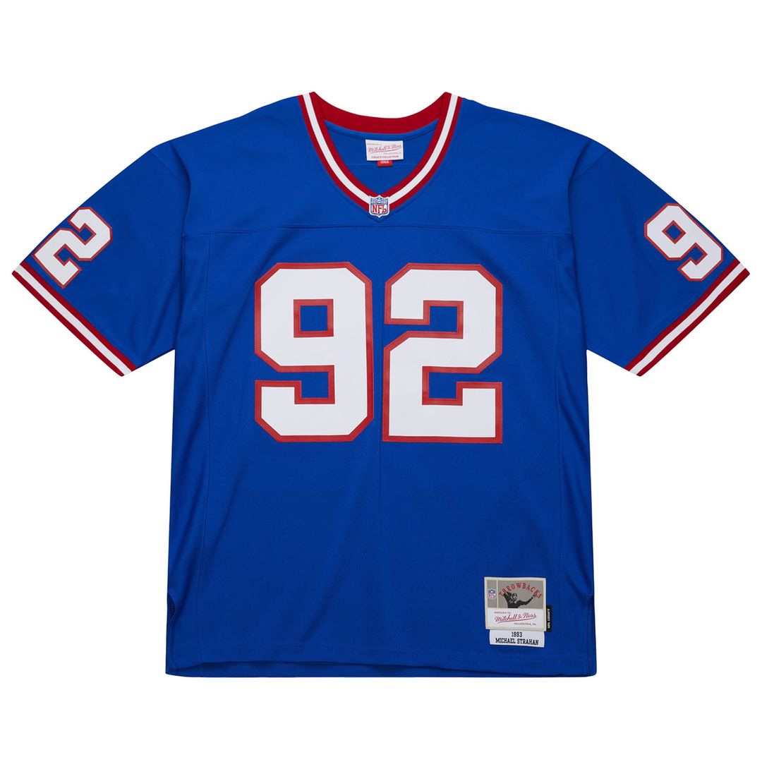 New York Giants Michael Strahan Mitchell & Ness Royal 1993 Legacy Replica Jersey product image 2, provided for visual