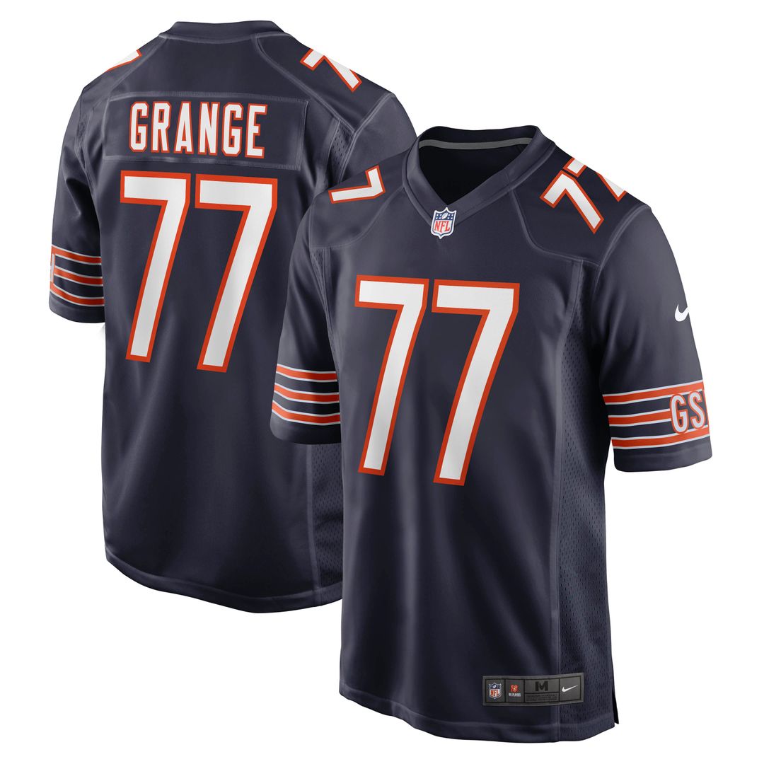 Chicago Bears Red Grange Nike Navy Retired Player Jersey product image 1, provided for visual reference and product detail