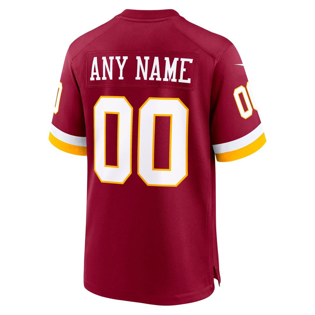 Washington Commanders Nike Burgundy Custom Game Jersey product image 3, provided for visual reference and product detail