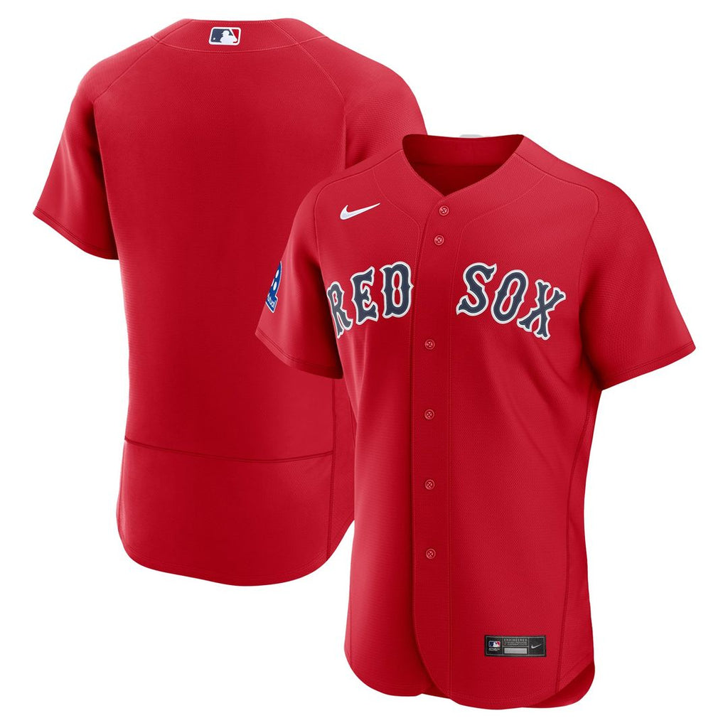 Boston Red Sox Nike Red Alternate Sponsor Patch Authentic Jersey product image 1, provided for visual reference and product