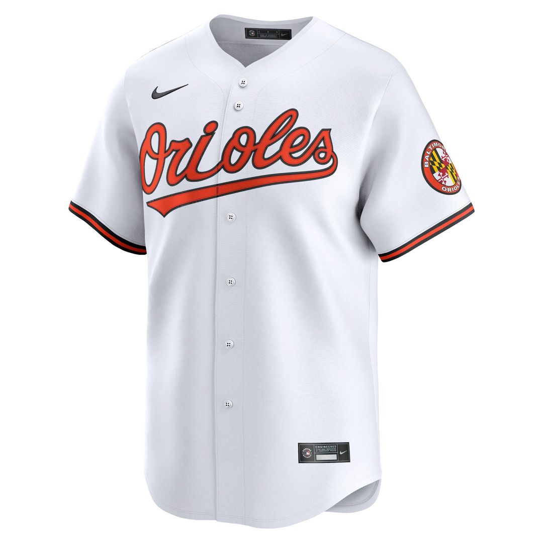 Baltimore Orioles Nike White Home Limited Jersey product image 5, provided for visual reference and product detail review