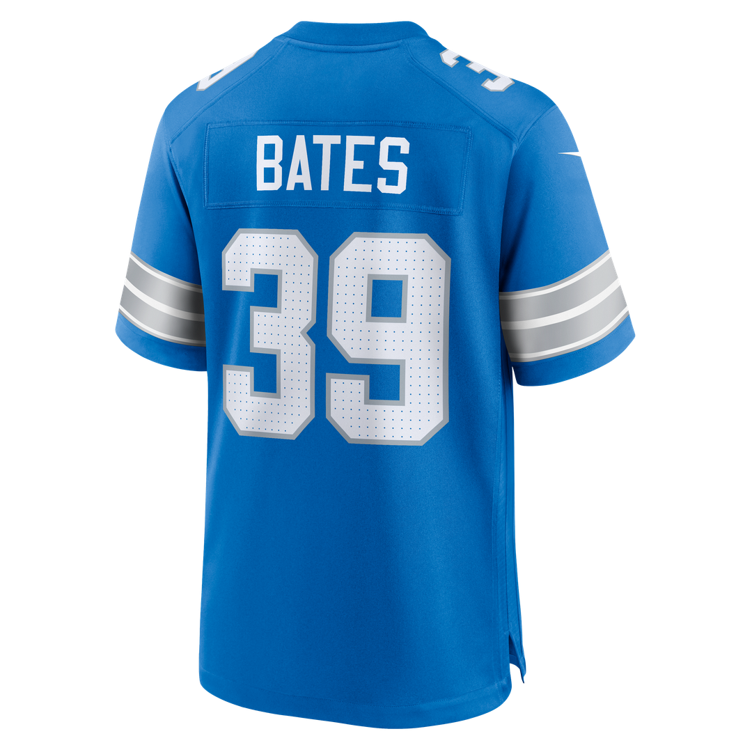 Detroit Lions Jake Bates Nike Blue Team Game Jersey product image 3, provided for visual reference and product detail review