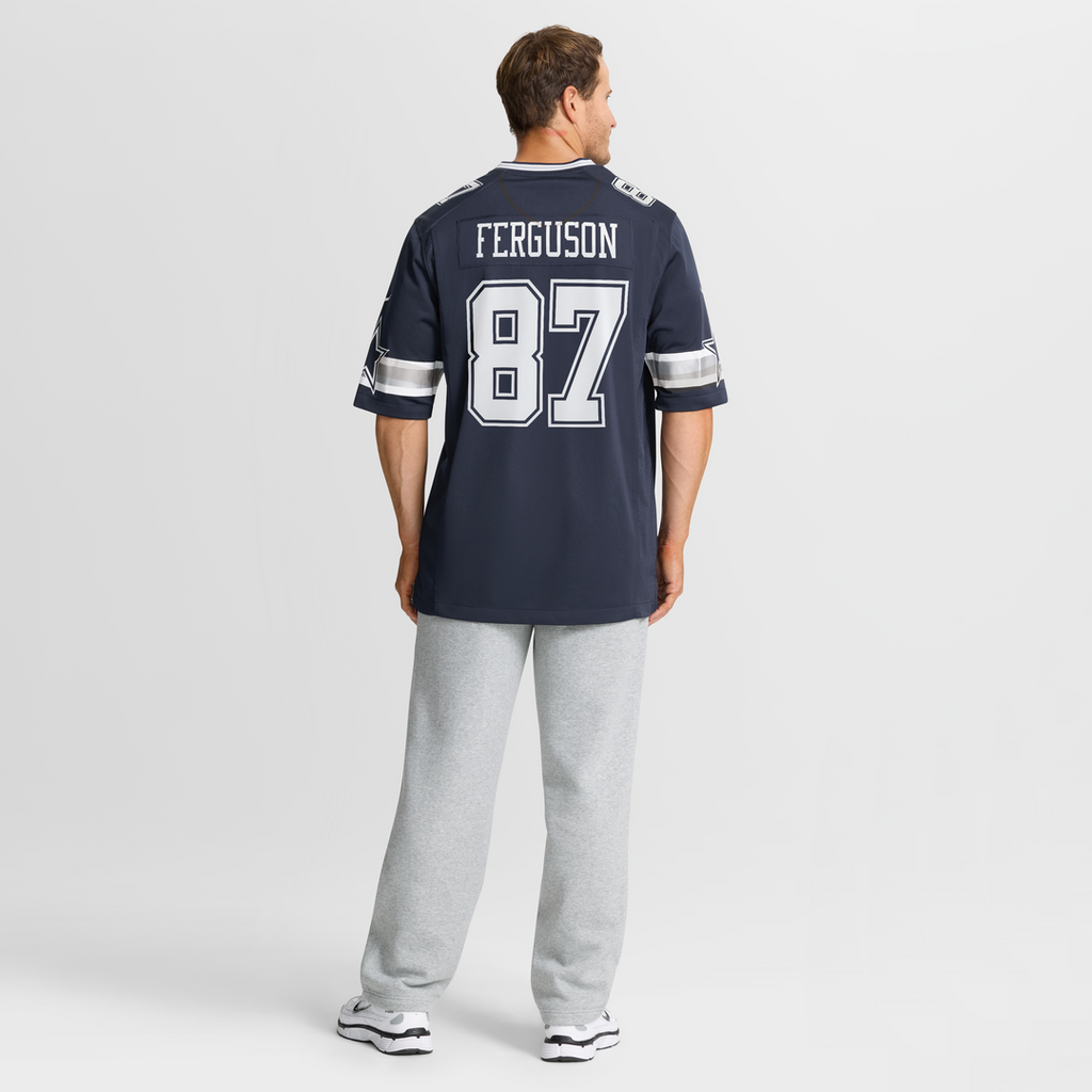 Dallas Cowboys Jake Ferguson Nike Navy Team Game Jersey product image 16, provided for visual reference and product detail