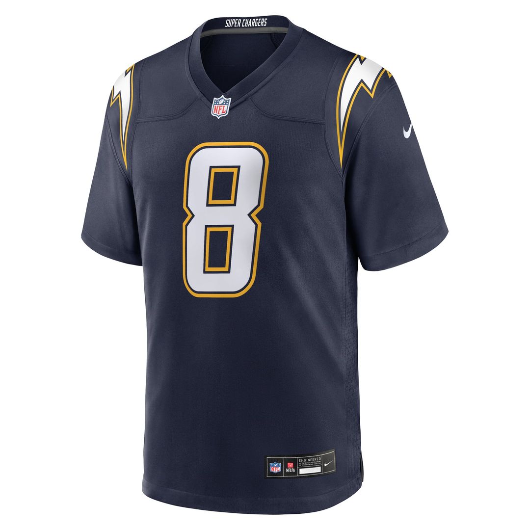 Los Angeles Chargers Omarion Hampton Nike Powder Blue Game Player Jersey product image 15, provided for visual reference and