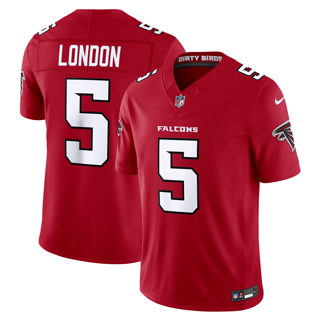 Atlanta Falcons Drake London Nike Red Team Vapor F.U.S.E. Stitched Limited Jersey product image 1, provided for visual