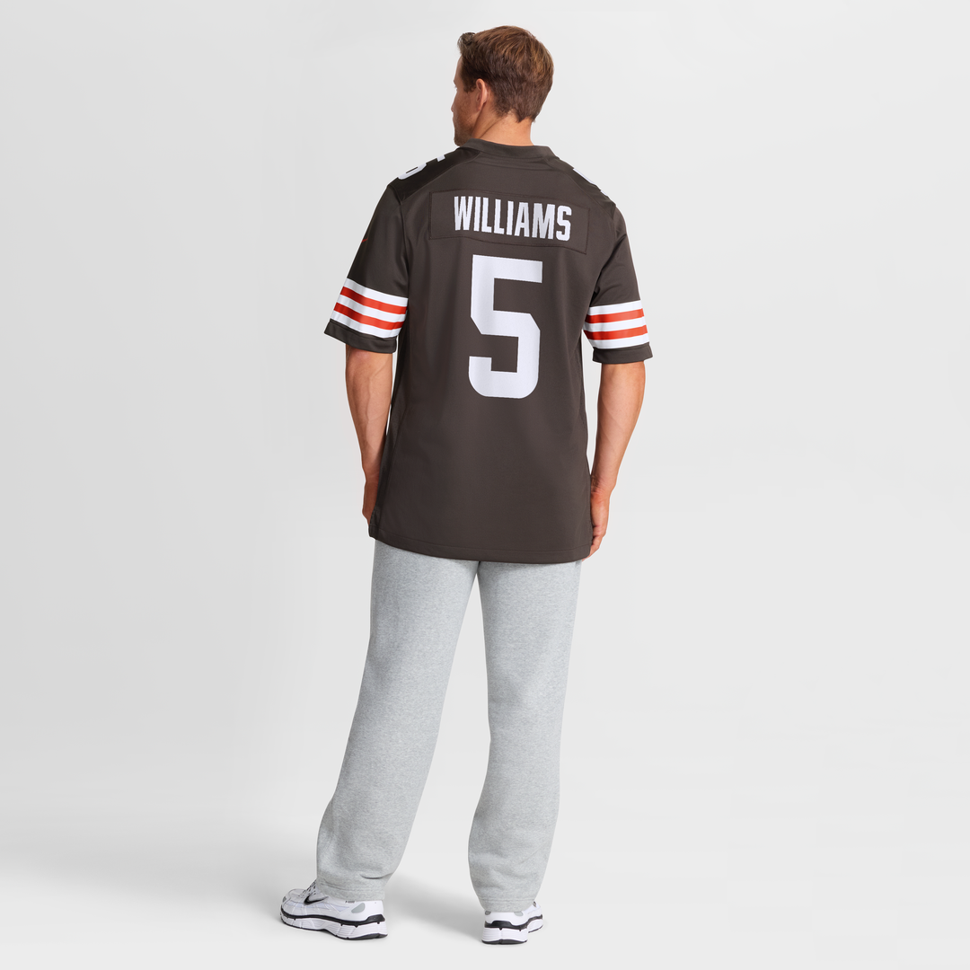 Cleveland Browns Quincy Williams Nike Brown Team Game Jersey product image 5, provided for visual reference and product