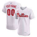 Philadelphia Phillies Nike White Home Elite Custom Jersey product image 1, provided for visual reference and product detail
