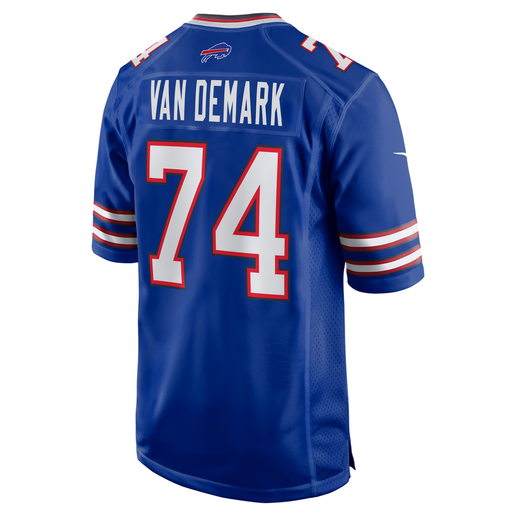 Buffalo Bills Ryan Van Demark Nike Royal Game Player Jersey product image 3, provided for visual reference and product