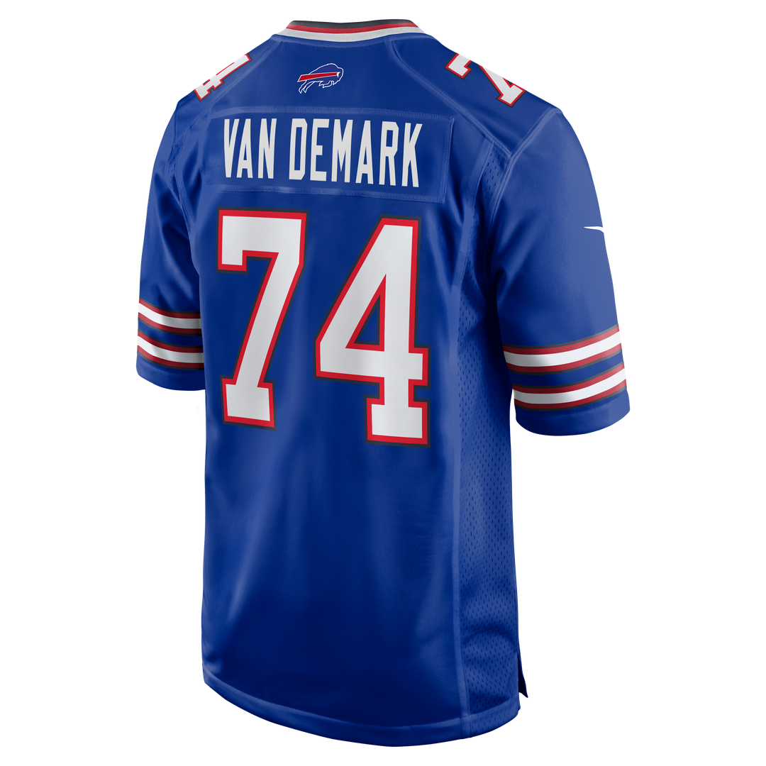 Buffalo Bills Ryan Van Demark Nike Royal Game Player Jersey product image 3, provided for visual reference and product
