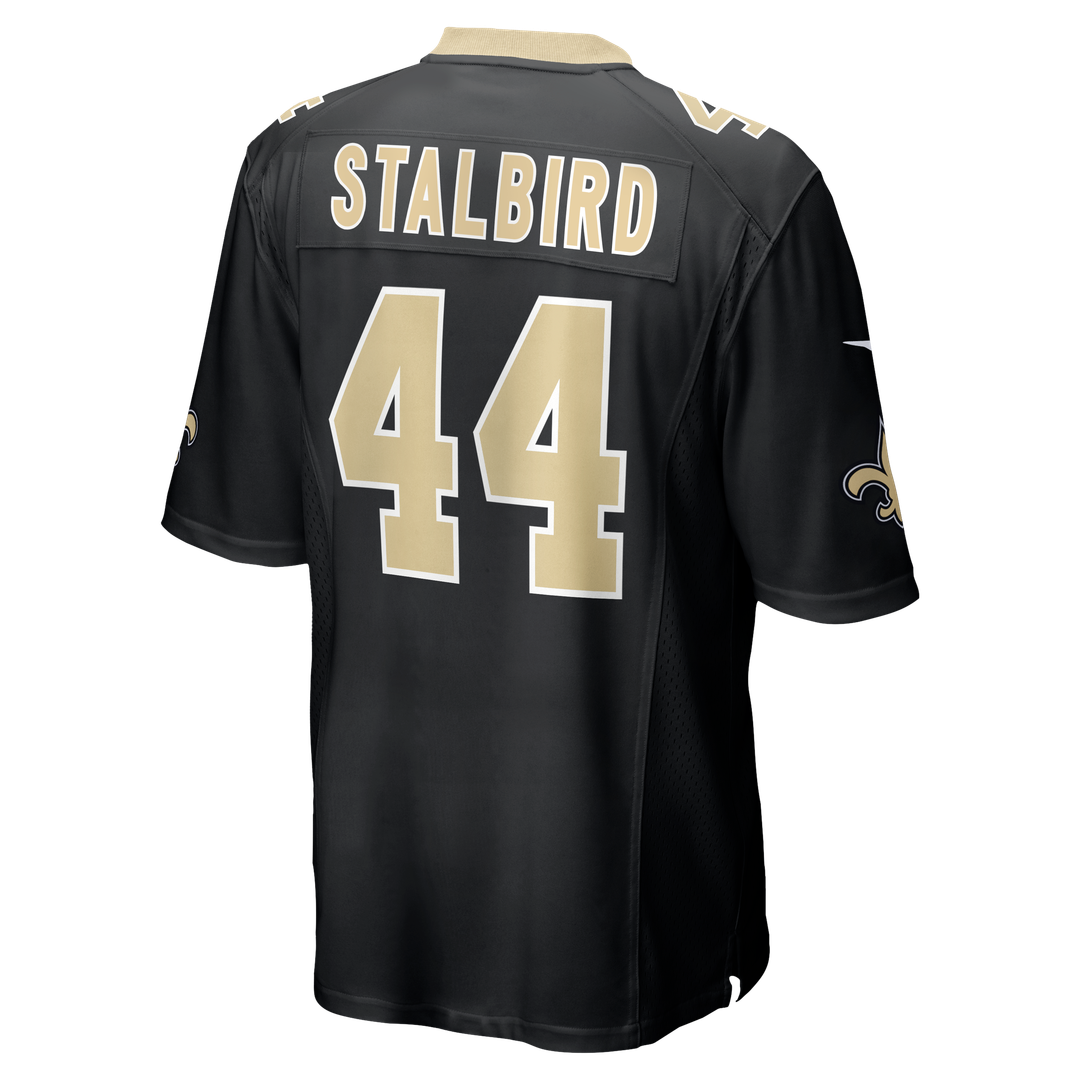 New Orleans Saints Isaiah Stalbird Nike Black Team Game Jersey product image 3, provided for visual reference and product